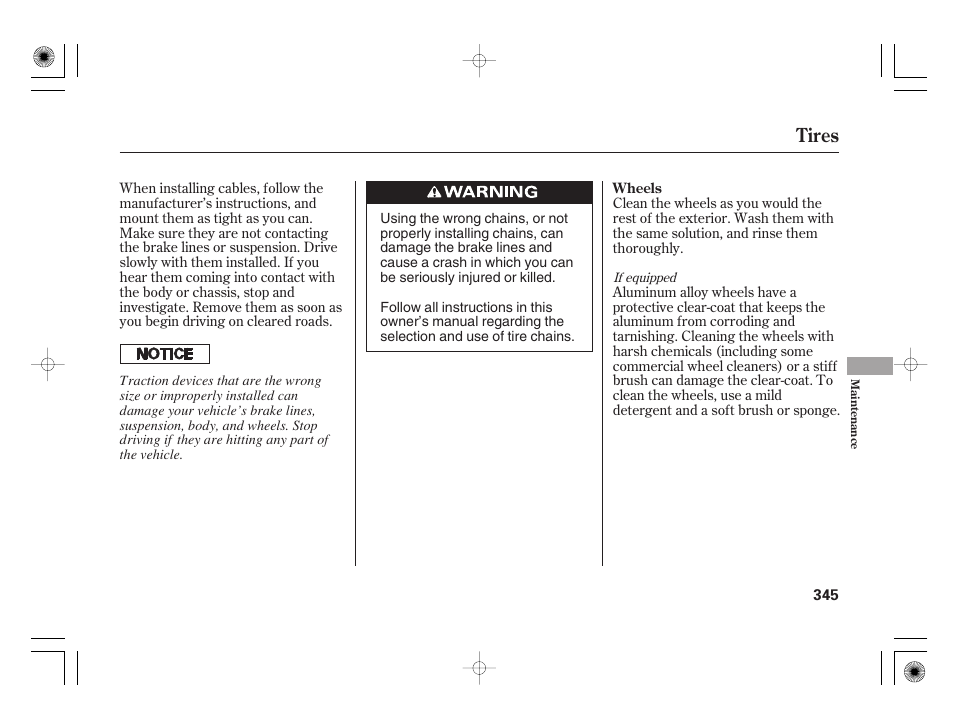 Tires | HONDA 2012 Insight User Manual | Page 351 / 418