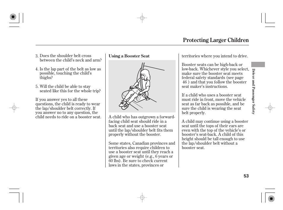 Protecting larger children | HONDA 2012 Insight User Manual | Page 59 / 418