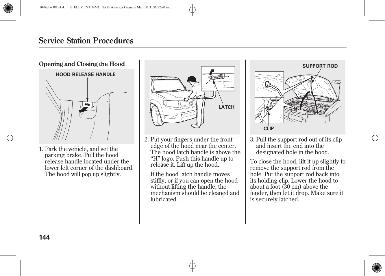 Service station procedures | HONDA 2011 Element User Manual | Page 150 / 286