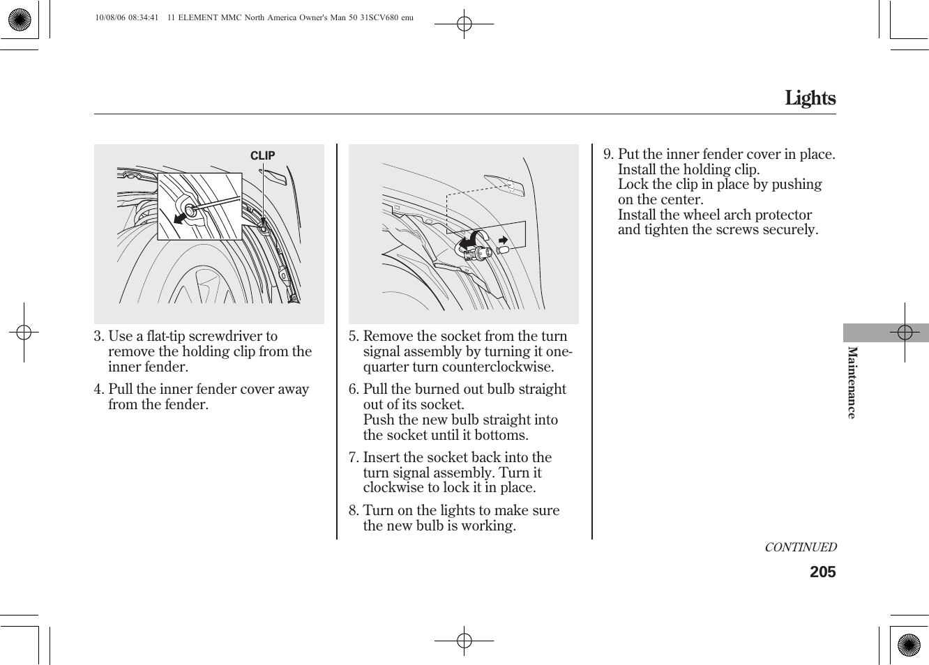 Lights | HONDA 2011 Element User Manual | Page 211 / 286