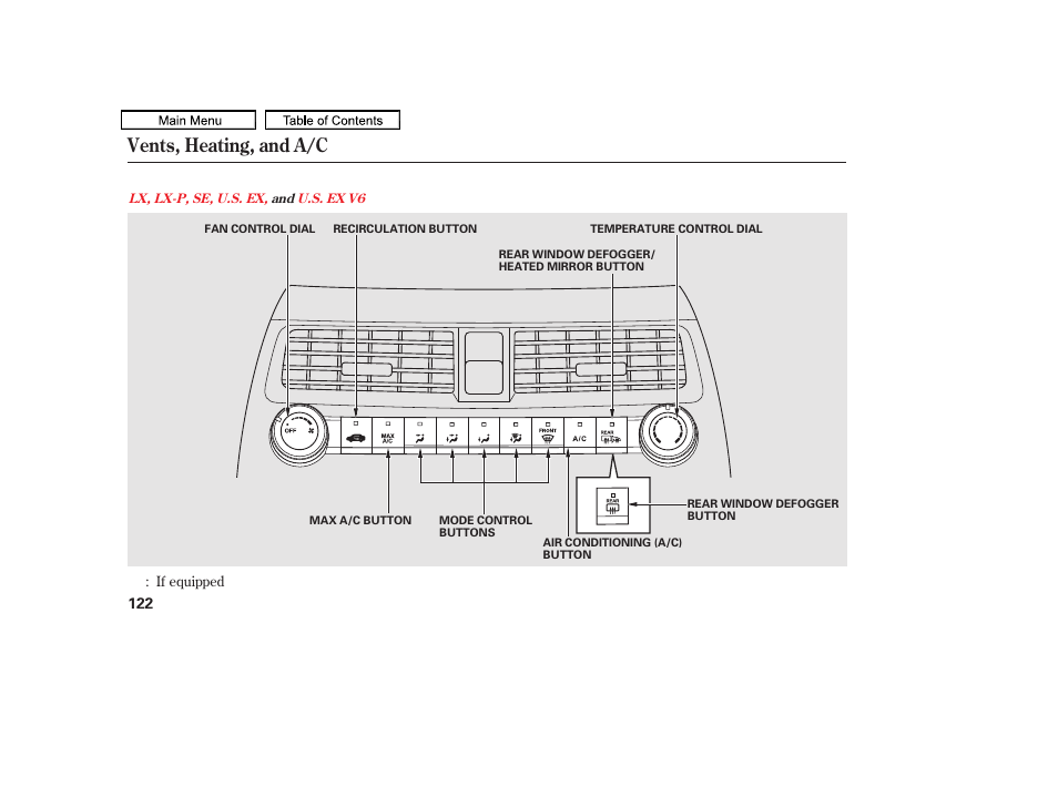 Vents, heating, and a/c, 2011 accord sedan | HONDA 2011 Accord Sedan User Manual | Page 125 / 454