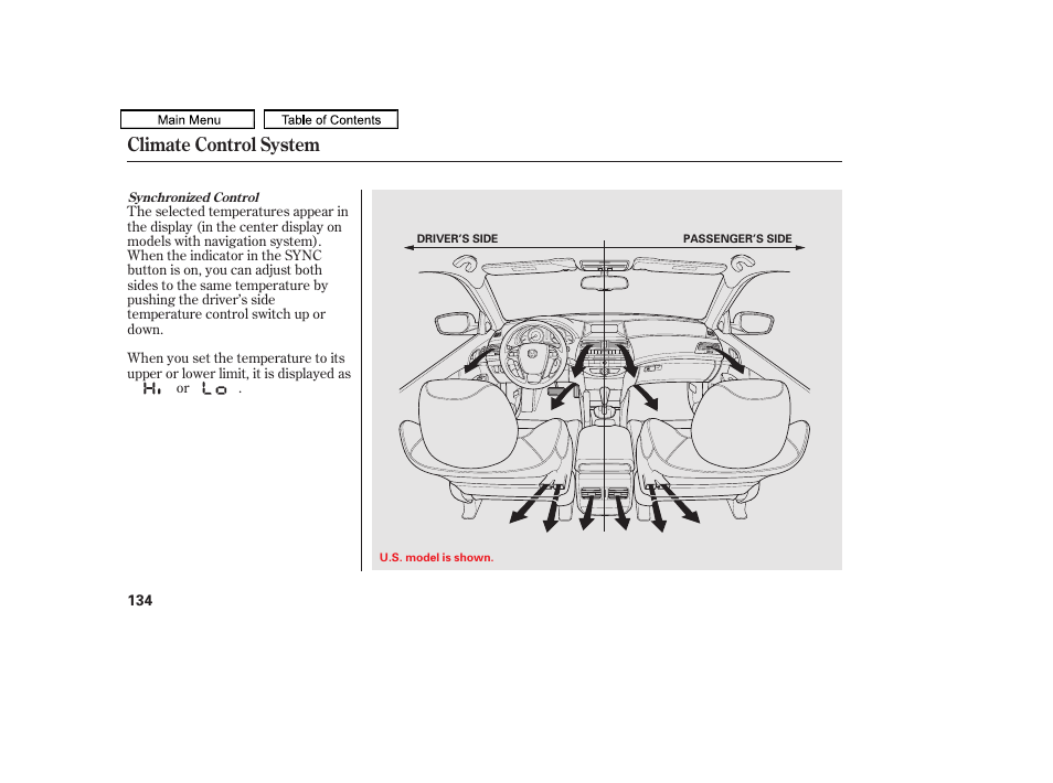 Climate control system | HONDA 2011 Accord Sedan User Manual | Page 137 / 454