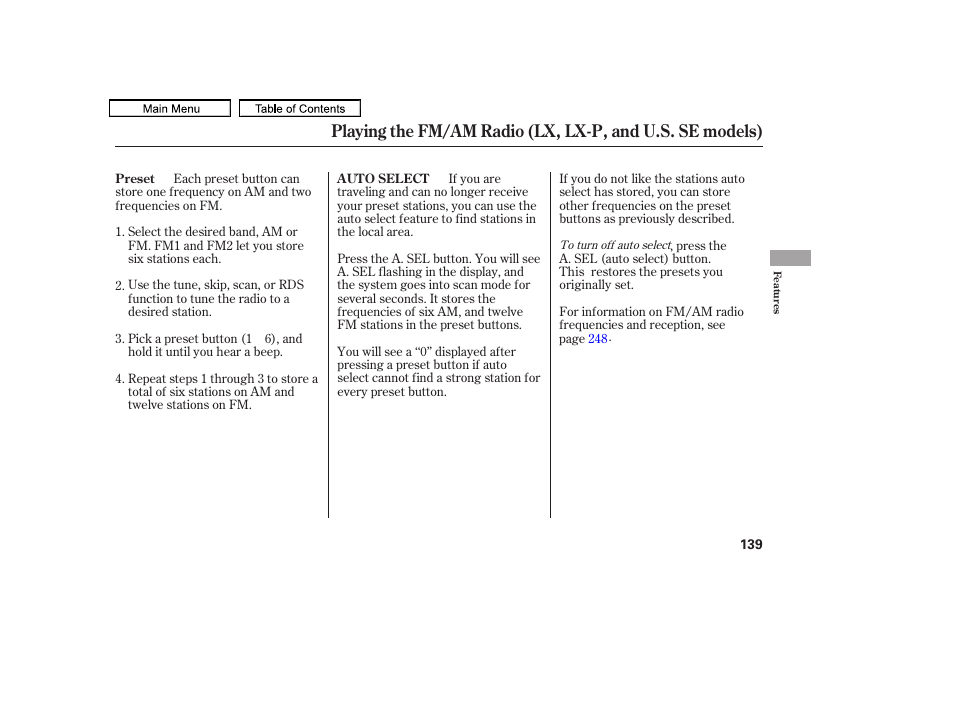 HONDA 2011 Accord Sedan User Manual | Page 142 / 454