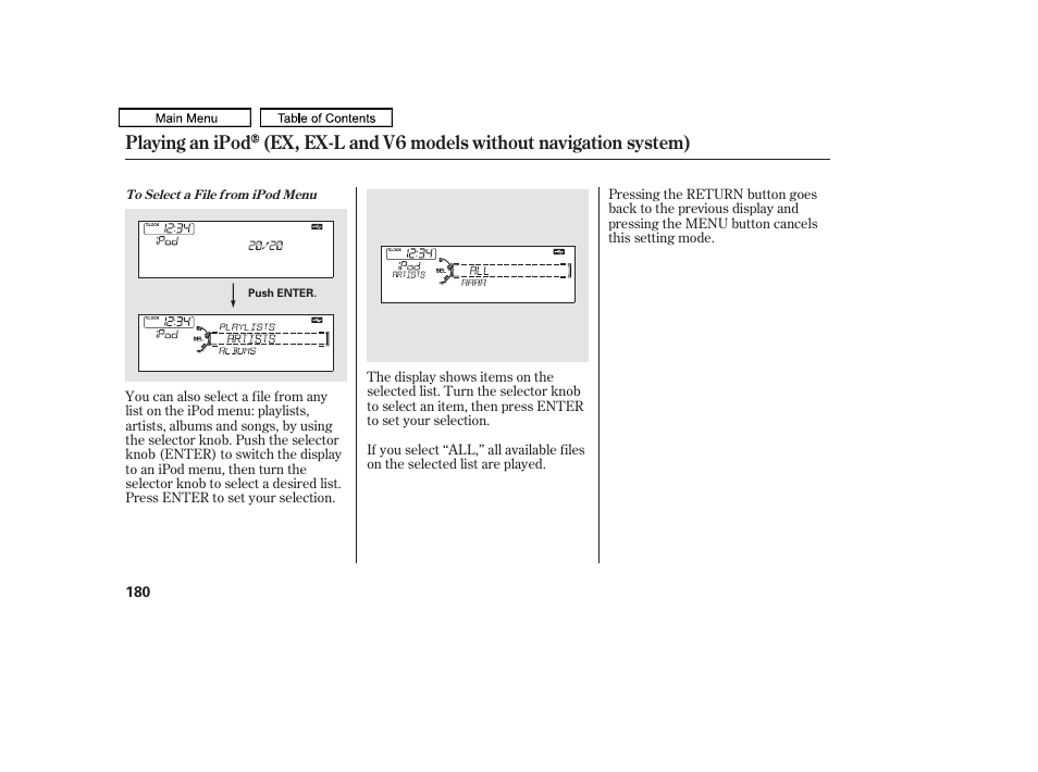 HONDA 2011 Accord Sedan User Manual | Page 183 / 454