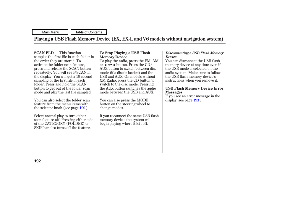 HONDA 2011 Accord Sedan User Manual | Page 195 / 454