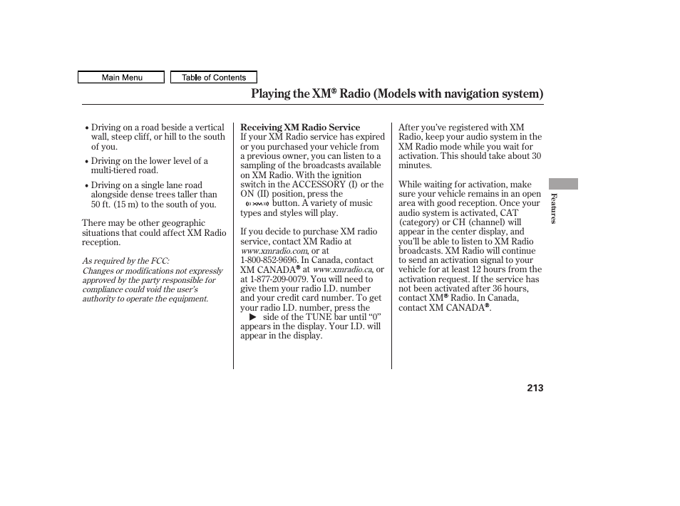 HONDA 2011 Accord Sedan User Manual | Page 216 / 454