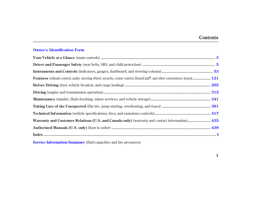 HONDA 2011 Accord Sedan User Manual | Page 4 / 454