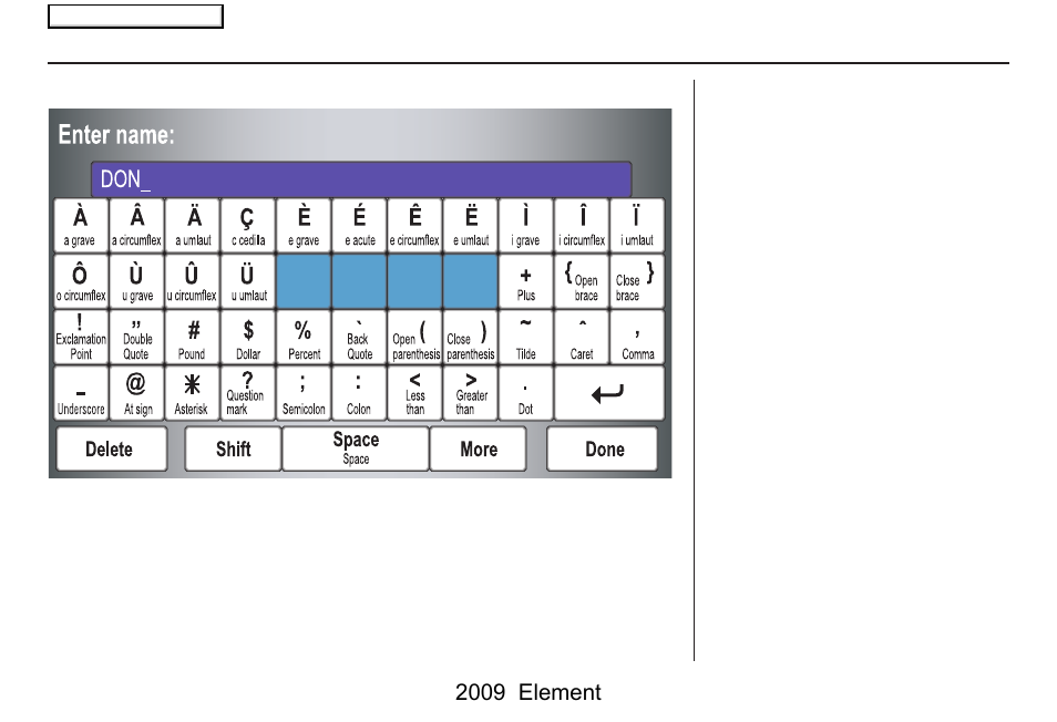 Voice command index, 2009 element | HONDA 2009 Element Navigation User Manual | Page 144 / 150