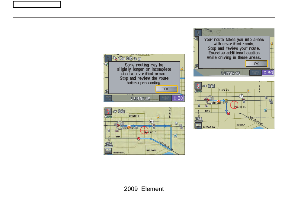 System setup, 2009 element | HONDA 2009 Element Navigation User Manual | Page 83 / 150