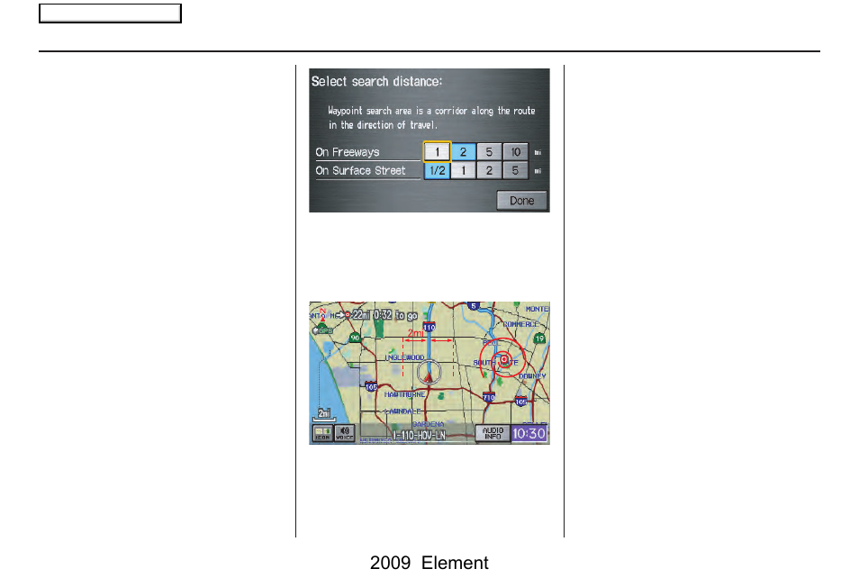 System setup, 2009 element | HONDA 2009 Element Navigation User Manual | Page 88 / 150