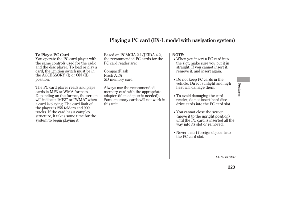 HONDA 2011 CR-V User Manual | Page 229 / 446