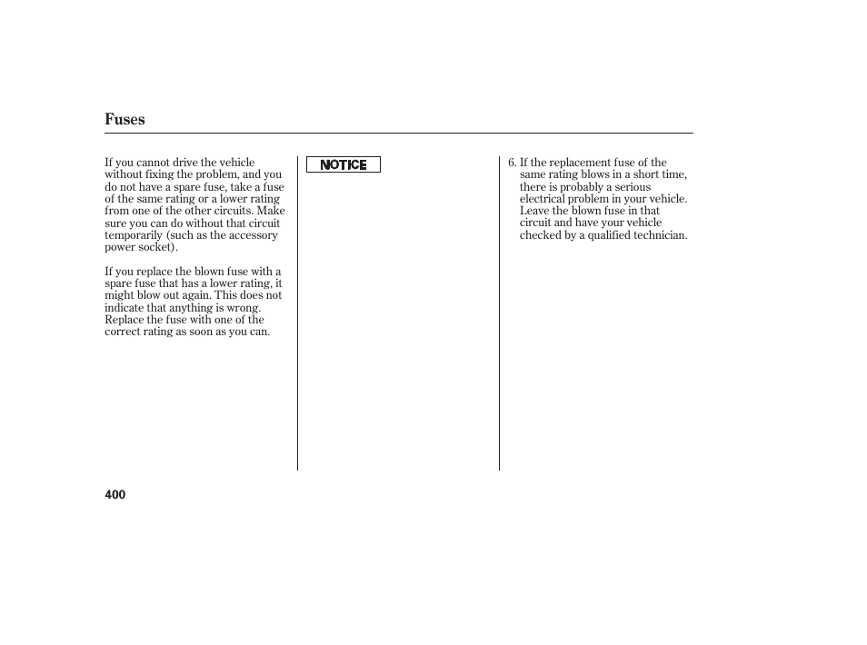 Fuses | HONDA 2011 CR-V User Manual | Page 406 / 446