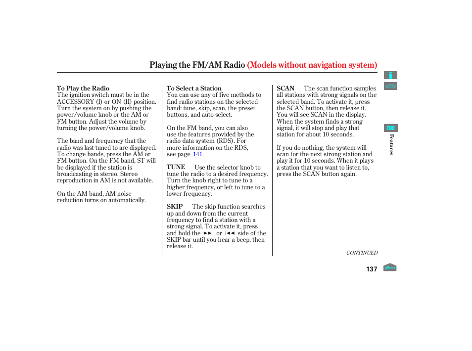 HONDA 2012 Accord Crosstour User Manual | Page 141 / 435