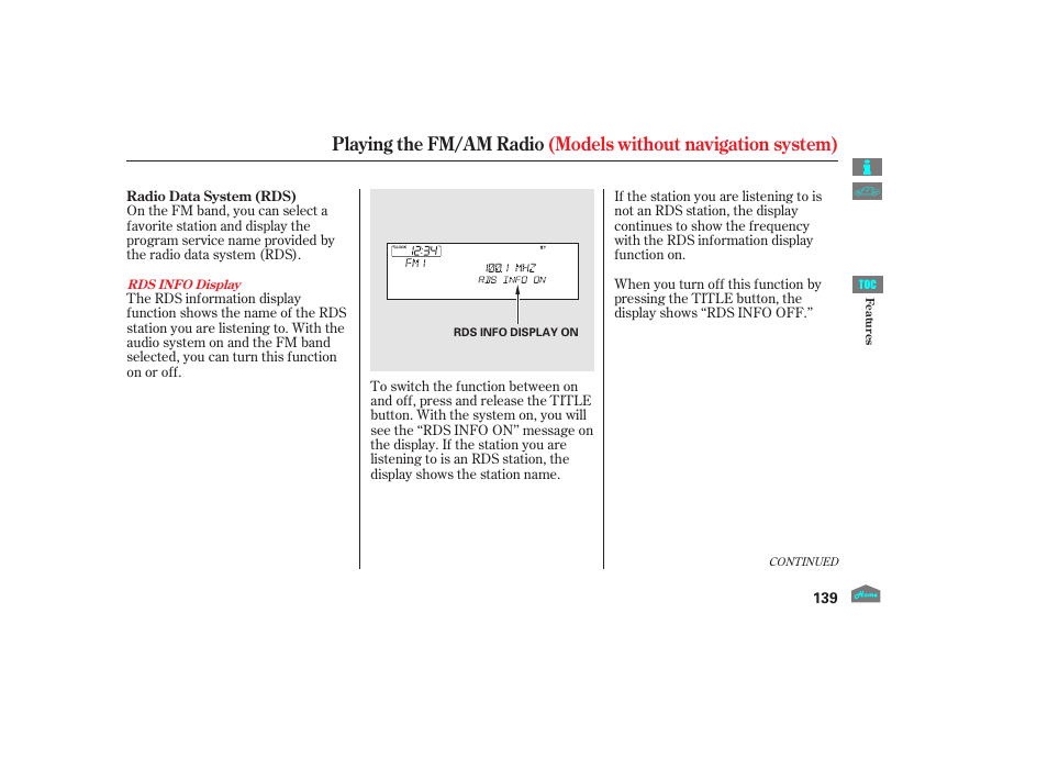HONDA 2012 Accord Crosstour User Manual | Page 143 / 435