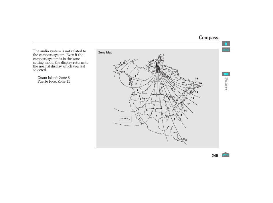 Compass | HONDA 2012 Accord Crosstour User Manual | Page 249 / 435