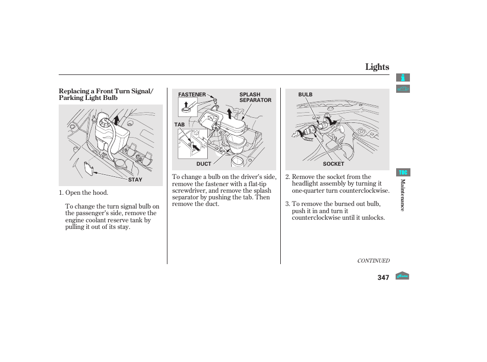 Lights, 2012 crosstour | HONDA 2012 Accord Crosstour User Manual | Page 351 / 435