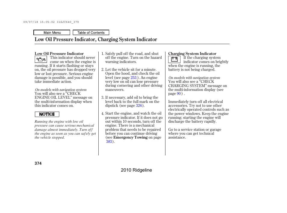 HONDA 2010 Ridgeline User Manual | Page 378 / 423