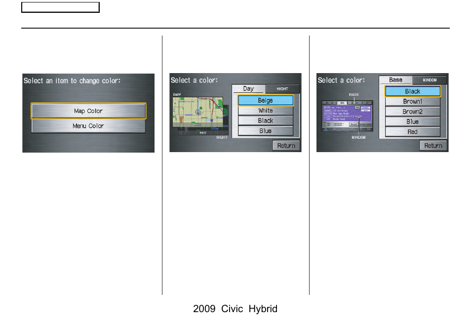 System setup, 2009 civic hybrid | HONDA 2009 Civic Hybrid Navigation User Manual | Page 96 / 152