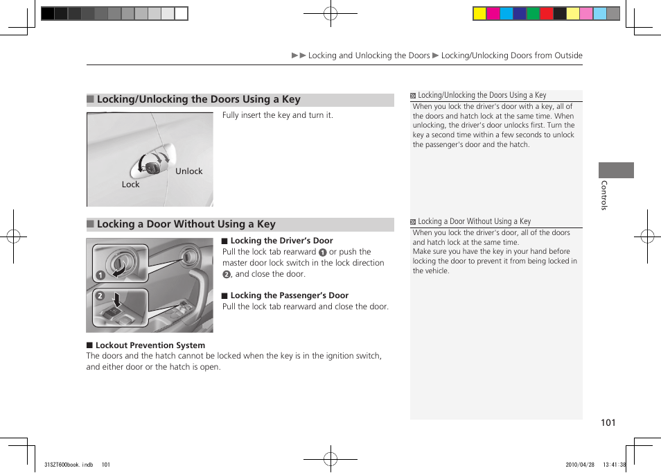 2011 cr-z | HONDA 2011 CR-Z User Manual | Page 102 / 332