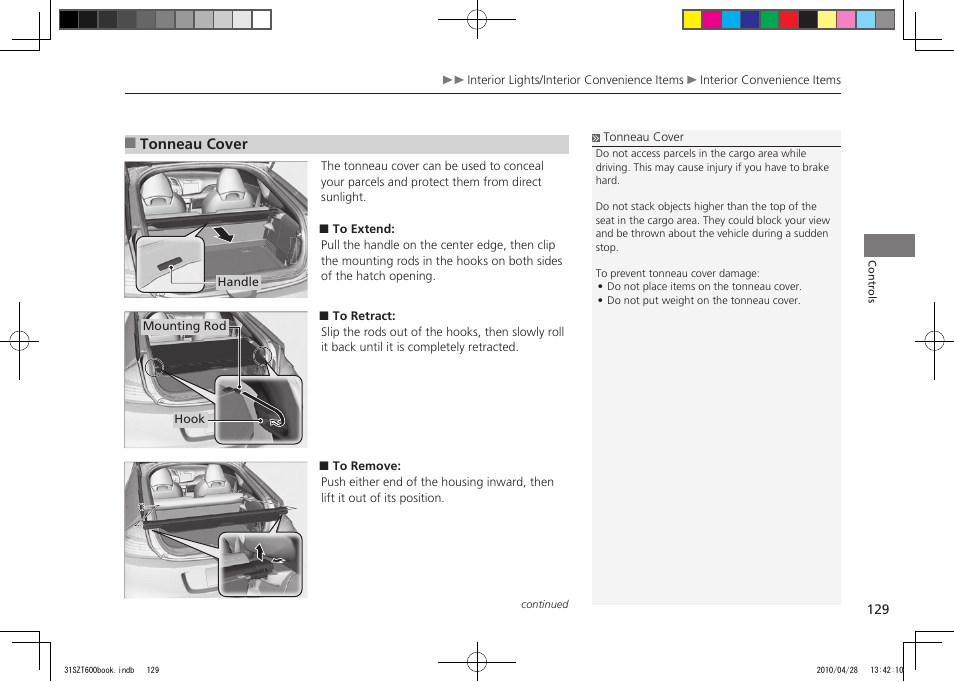 2011 cr-z | HONDA 2011 CR-Z User Manual | Page 130 / 332