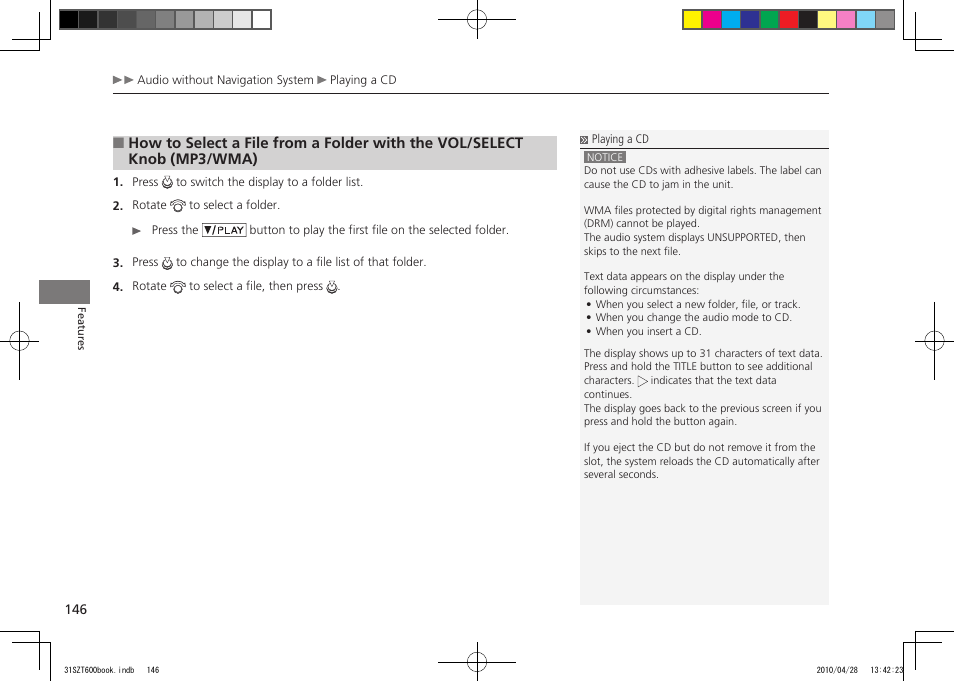 2011 cr-z | HONDA 2011 CR-Z User Manual | Page 147 / 332