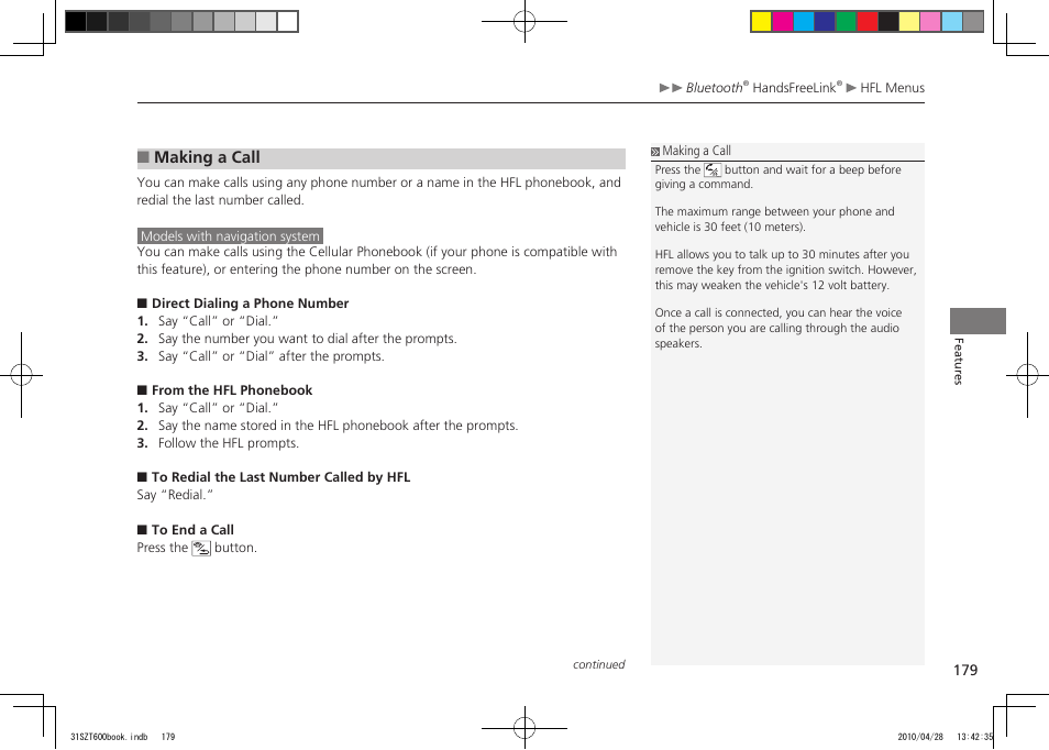 2011 cr-z | HONDA 2011 CR-Z User Manual | Page 180 / 332