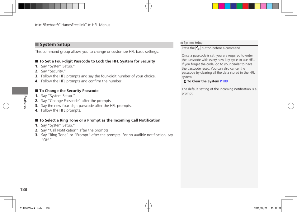 2011 cr-z | HONDA 2011 CR-Z User Manual | Page 189 / 332