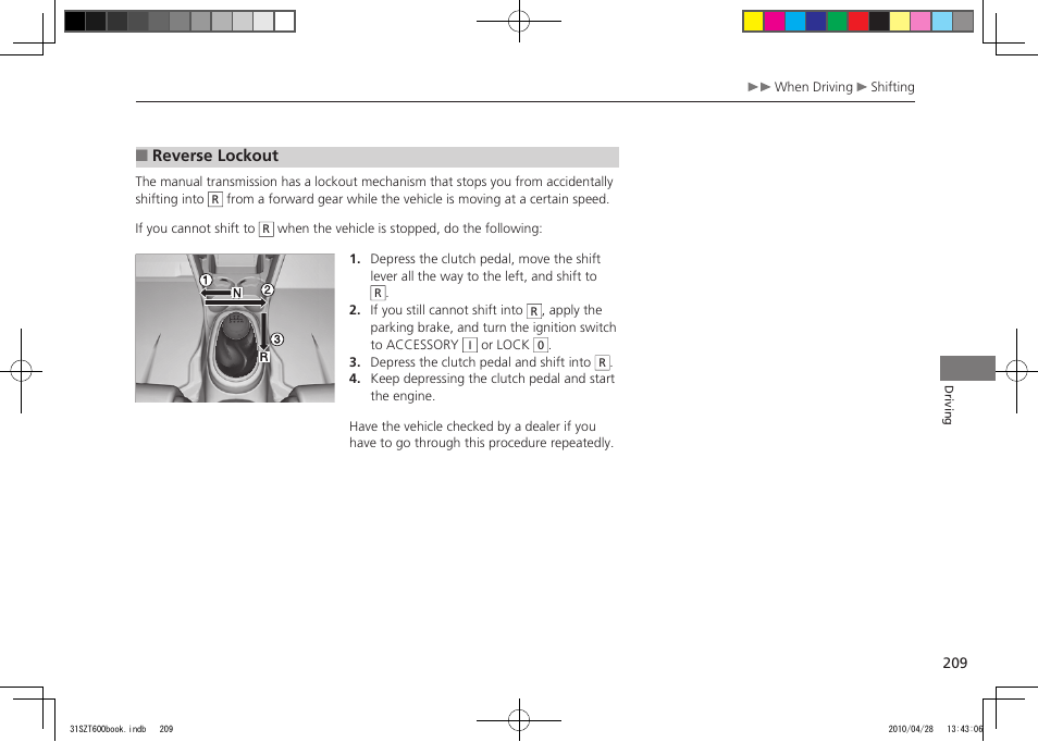 2011 cr-z | HONDA 2011 CR-Z User Manual | Page 210 / 332