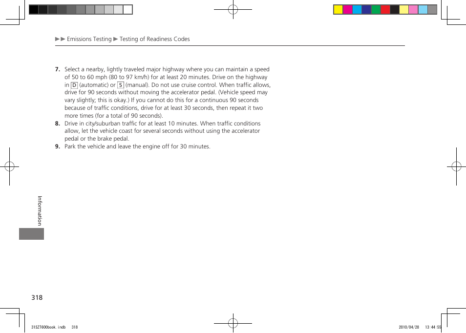 2011 cr-z | HONDA 2011 CR-Z User Manual | Page 319 / 332