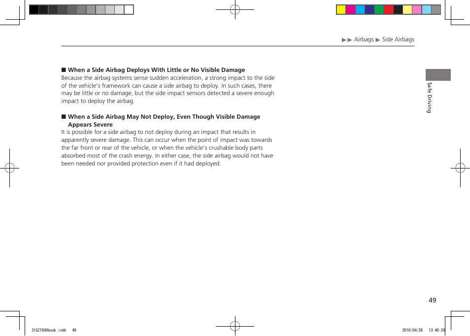 2011 cr-z | HONDA 2011 CR-Z User Manual | Page 50 / 332