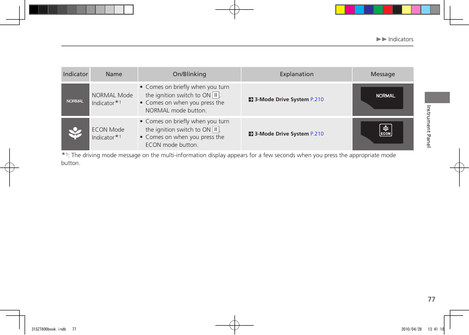 2011 cr-z | HONDA 2011 CR-Z User Manual | Page 78 / 332
