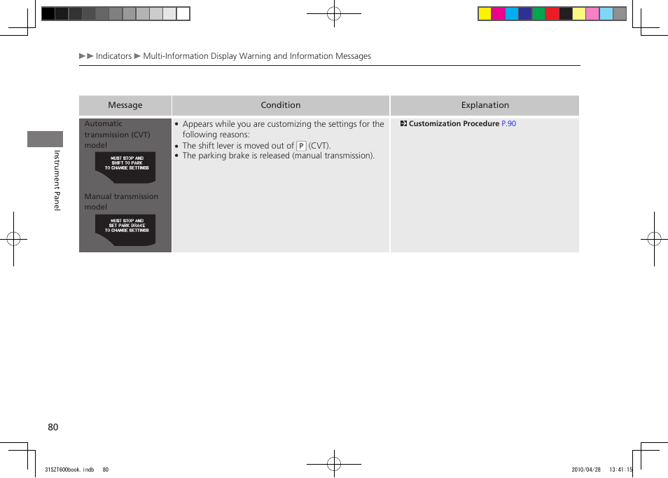 2011 cr-z | HONDA 2011 CR-Z User Manual | Page 81 / 332