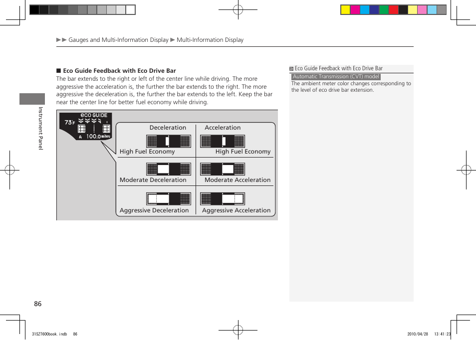 P.86, 2011 cr-z | HONDA 2011 CR-Z User Manual | Page 87 / 332