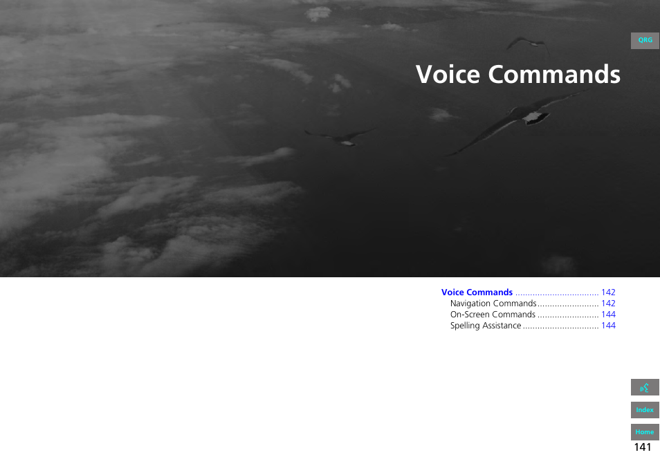 2 voice commands p. 141, P.141, Voice commands | HONDA 2013 Accord Navigation User Manual | Page 142 / 152