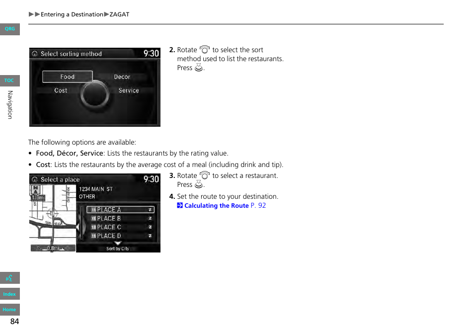 HONDA 2013 Accord Navigation User Manual | Page 85 / 152