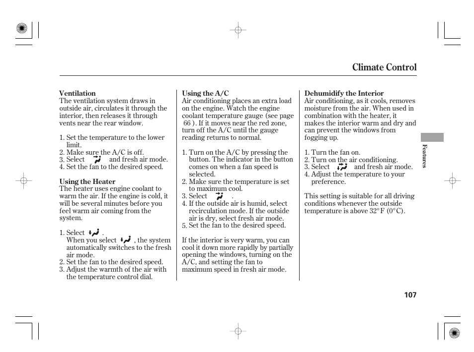 Climate control | HONDA 2011 Civic Hybrid User Manual | Page 113 / 374