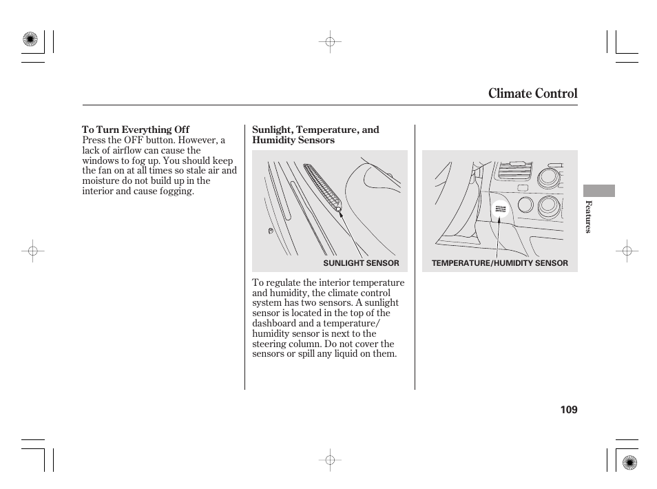 Climate control | HONDA 2011 Civic Hybrid User Manual | Page 115 / 374