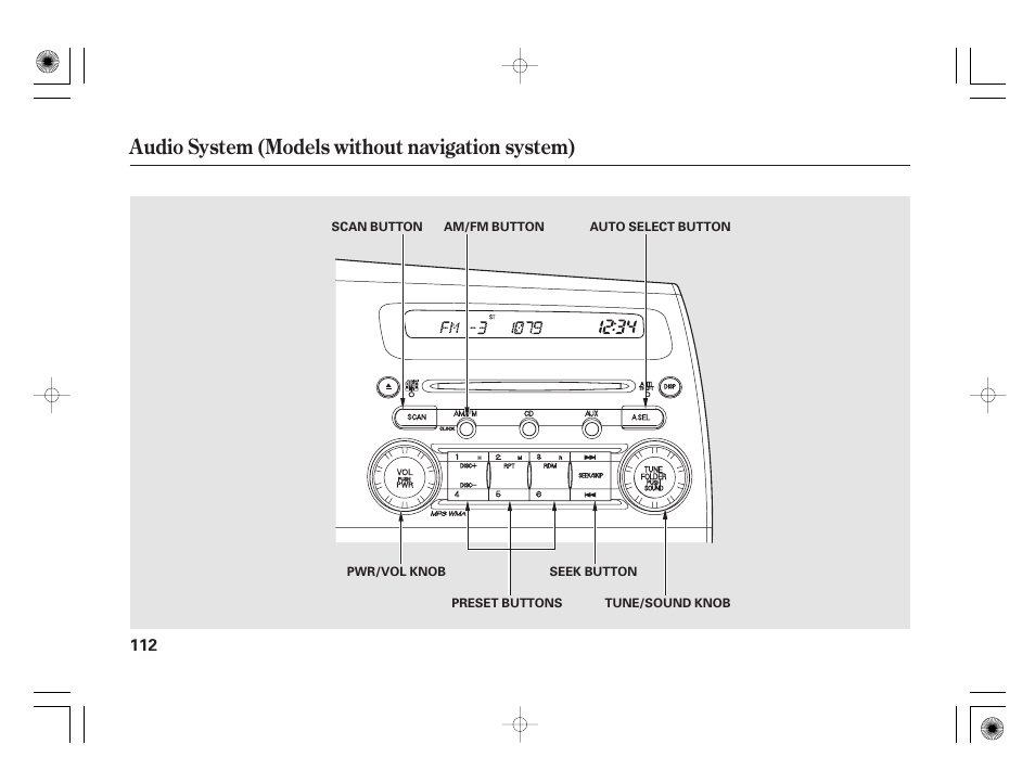 Audio system (models without navigation system) | HONDA 2011 Civic Hybrid User Manual | Page 118 / 374