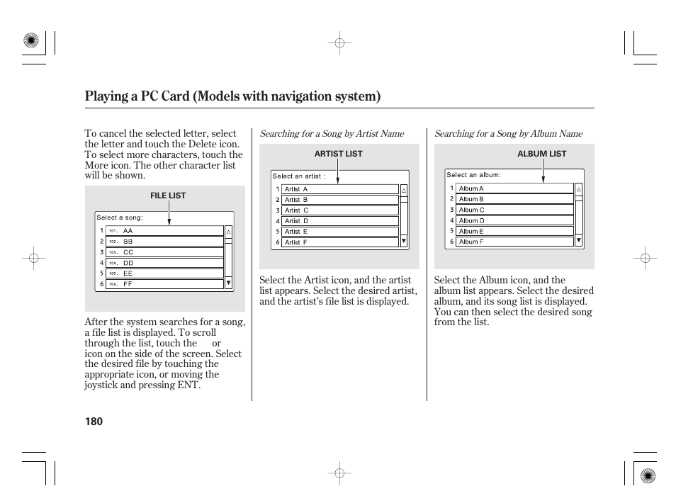 Playing a pc card (models with navigation system) | HONDA 2011 Civic Hybrid User Manual | Page 186 / 374