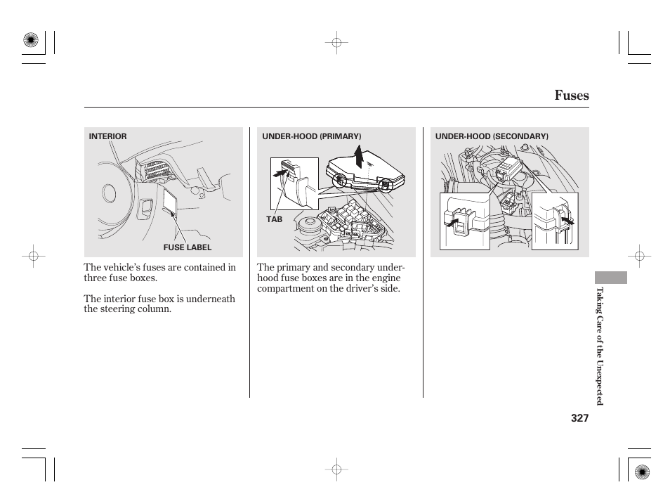 Fuses | HONDA 2011 Civic Hybrid User Manual | Page 333 / 374