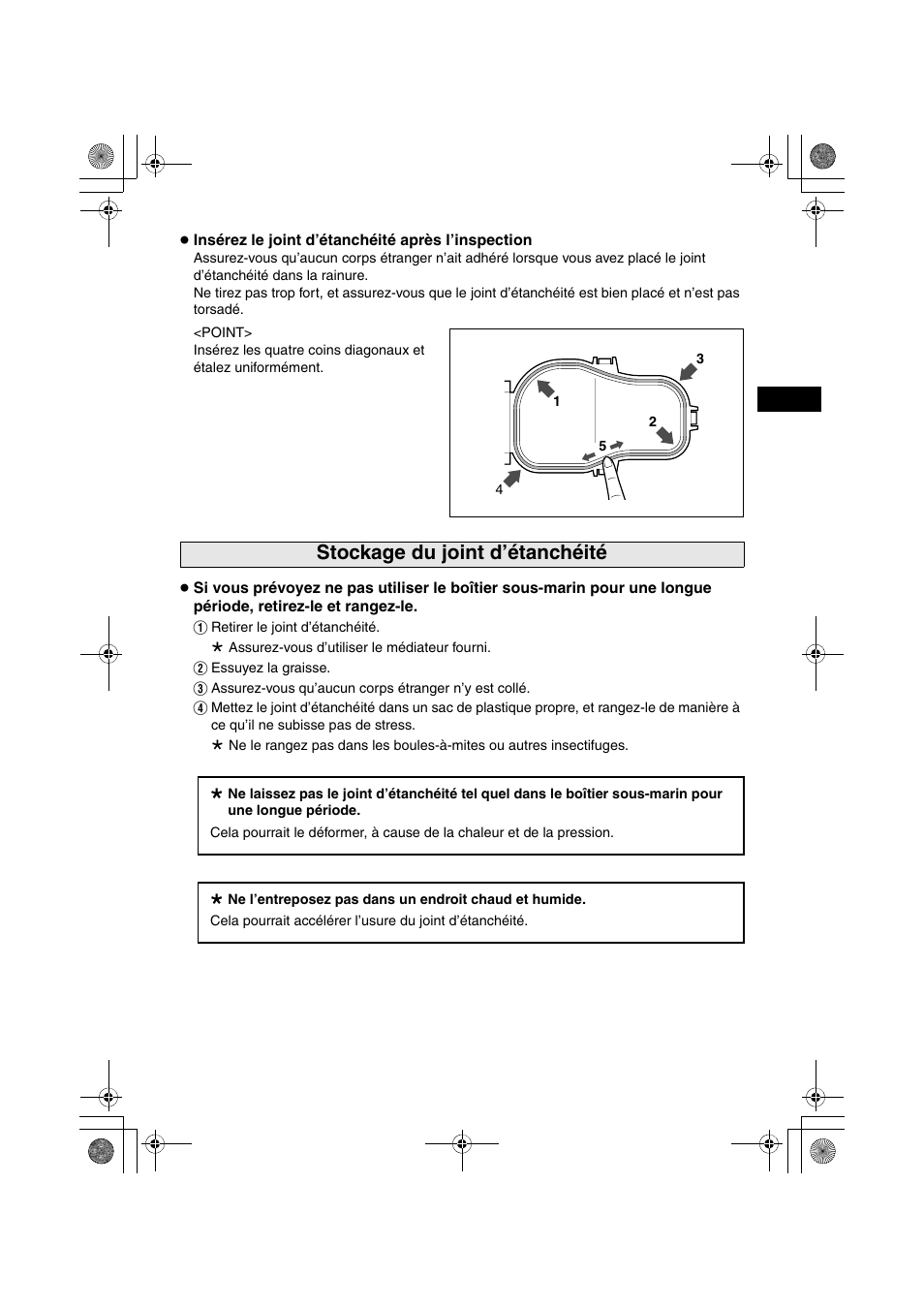 Stockage du joint d’étanchéité | JVC WR-MG270 User Manual | Page 17 / 48
