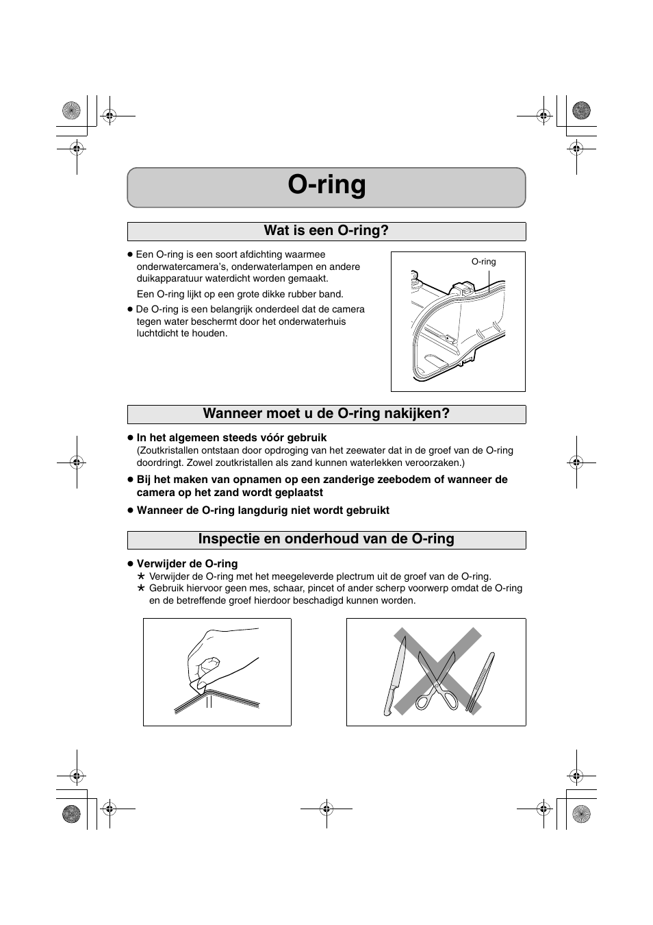 Nederlands, O-ring | JVC WR-MG270 User Manual | Page 18 / 48