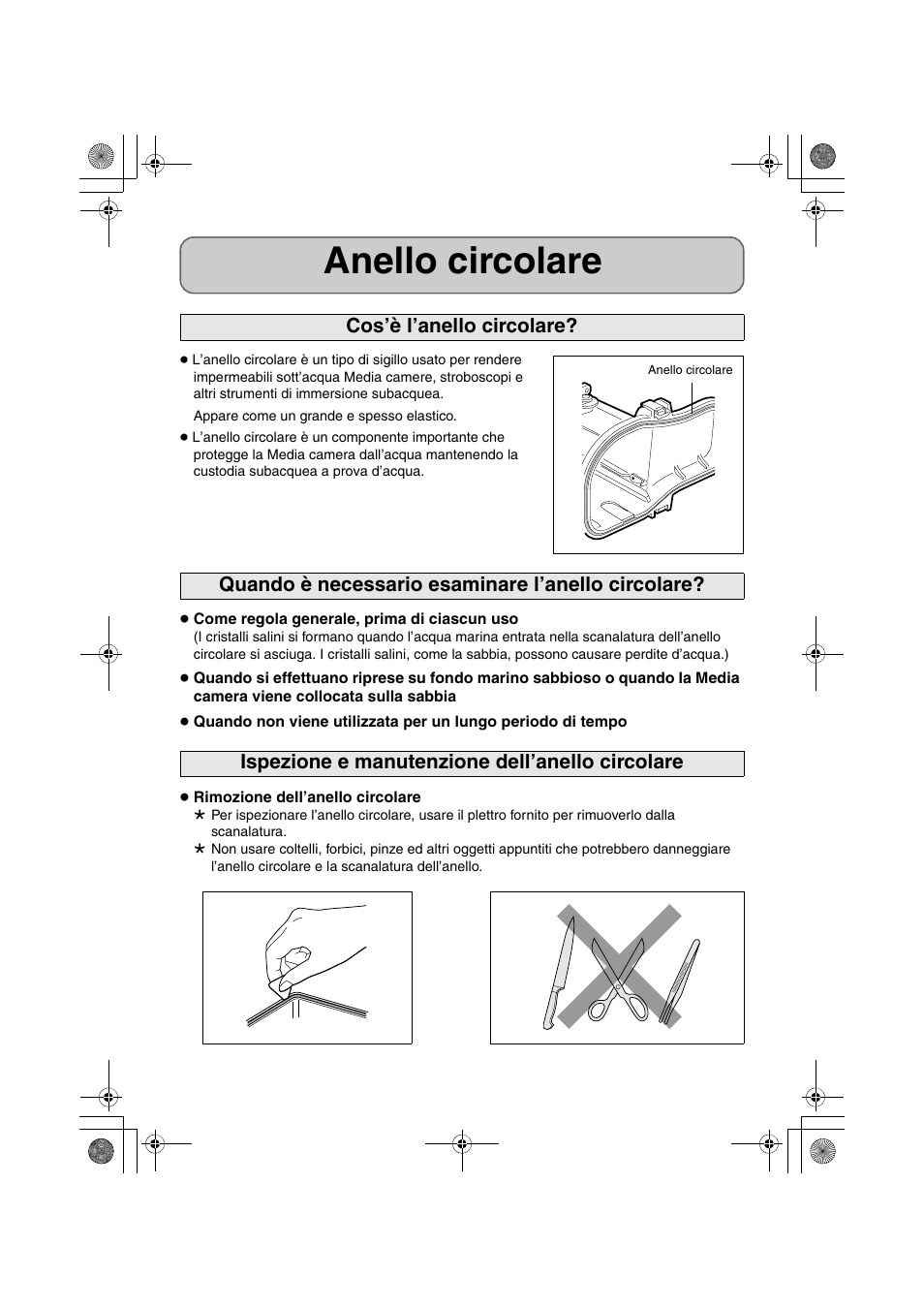 Italiano, Anello circolare | JVC WR-MG270 User Manual | Page 26 / 48
