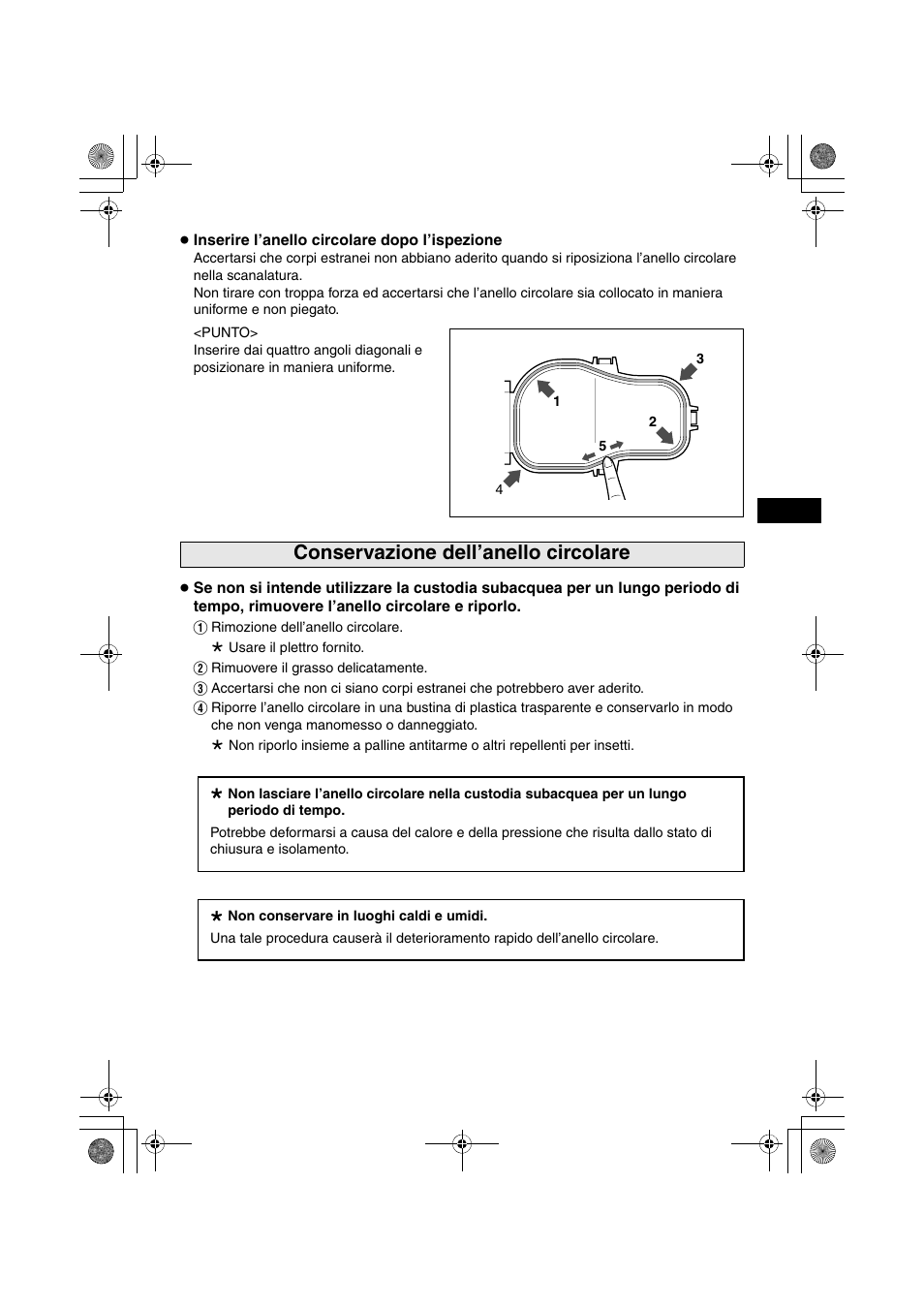 Conservazione dell’anello circolare | JVC WR-MG270 User Manual | Page 29 / 48