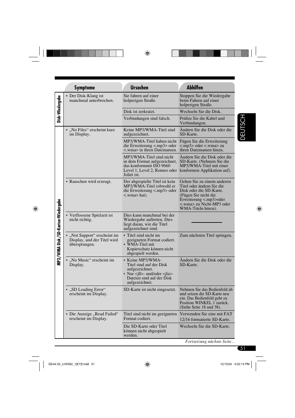 Deutsch | JVC KD-LHX552 User Manual | Page 103 / 159