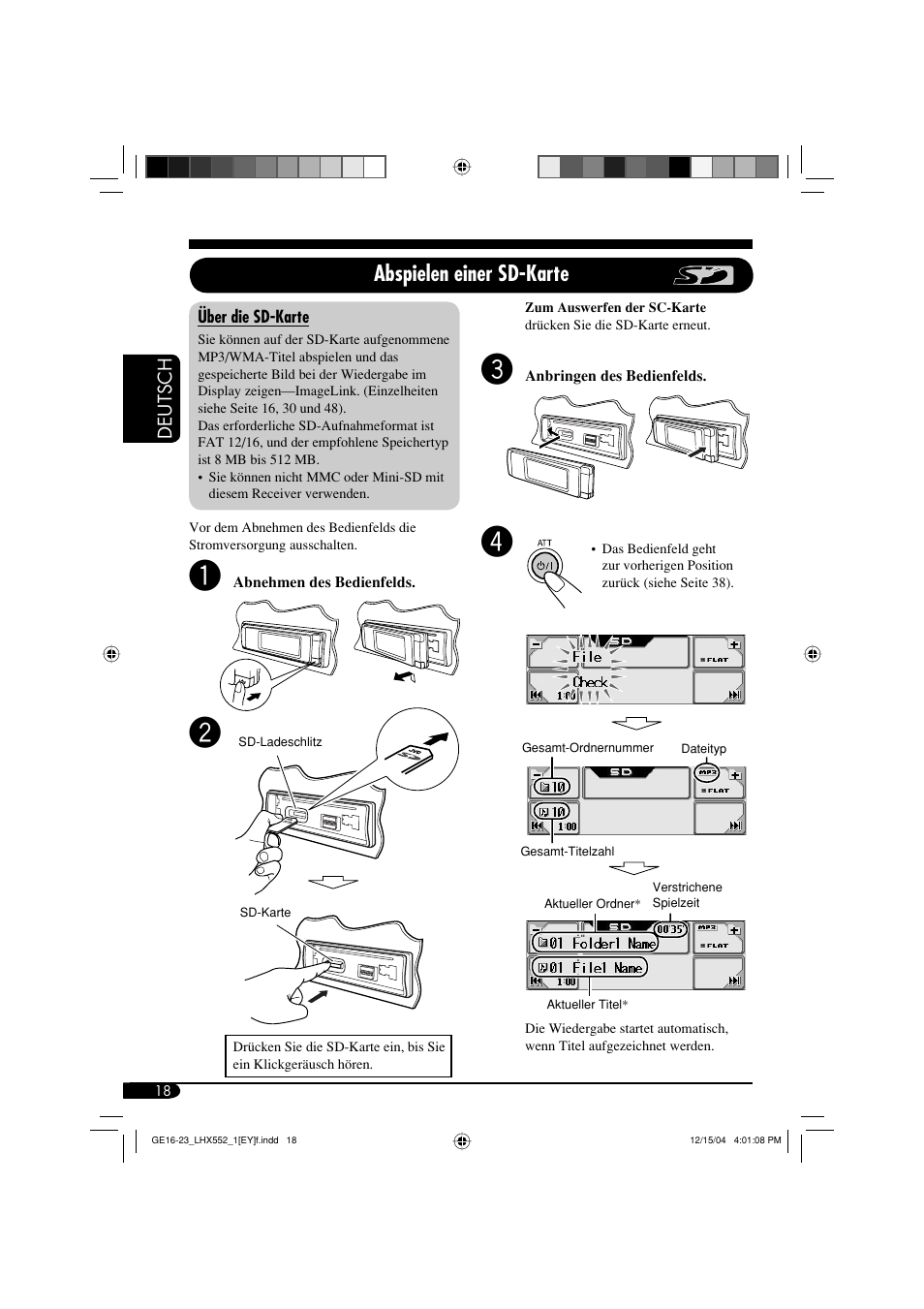 Abspielen einer sd-karte | JVC KD-LHX552 User Manual | Page 70 / 159