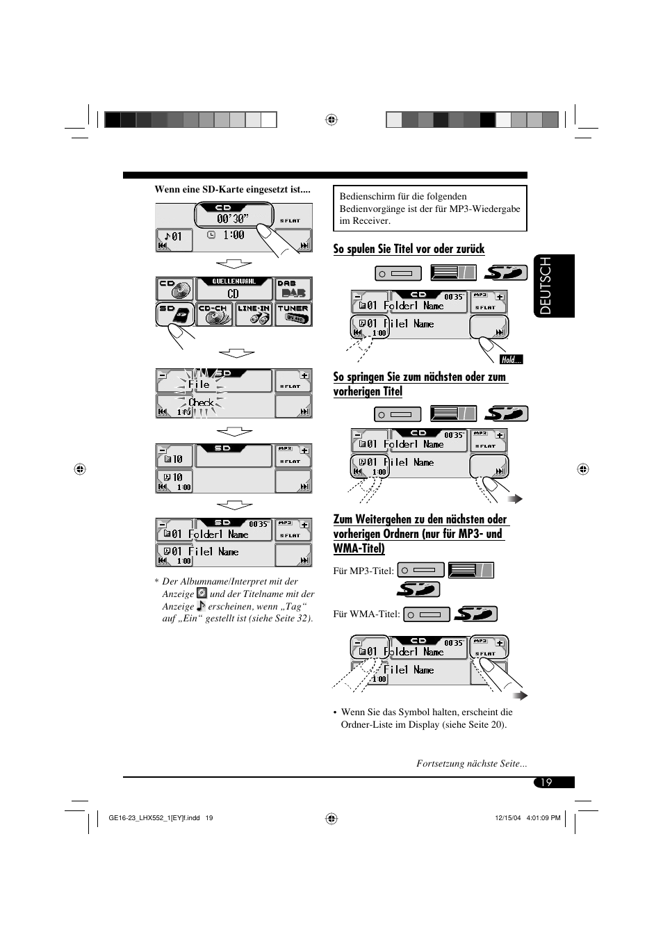 Deutsch | JVC KD-LHX552 User Manual | Page 71 / 159