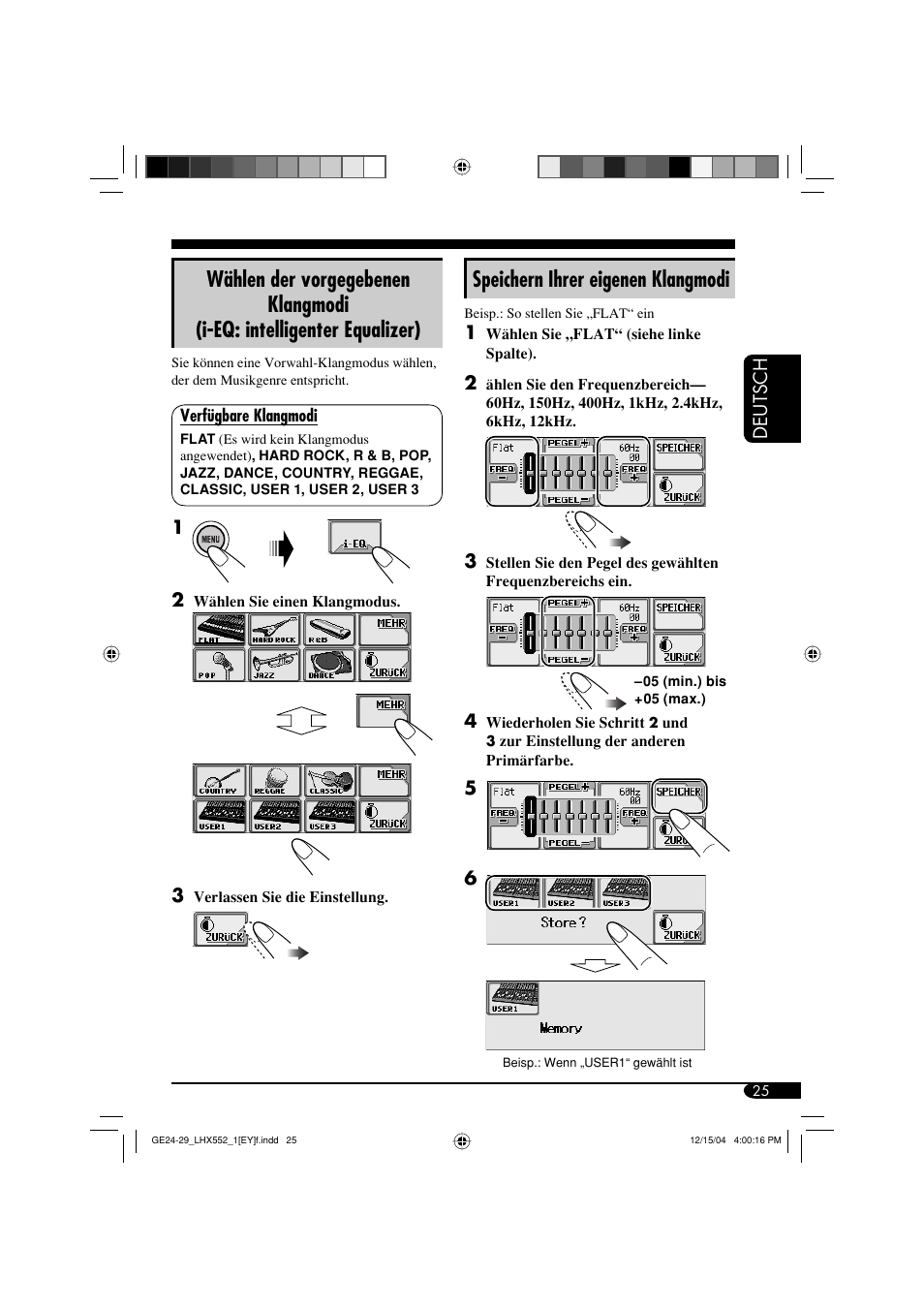 Speichern ihrer eigenen klangmodi | JVC KD-LHX552 User Manual | Page 77 / 159