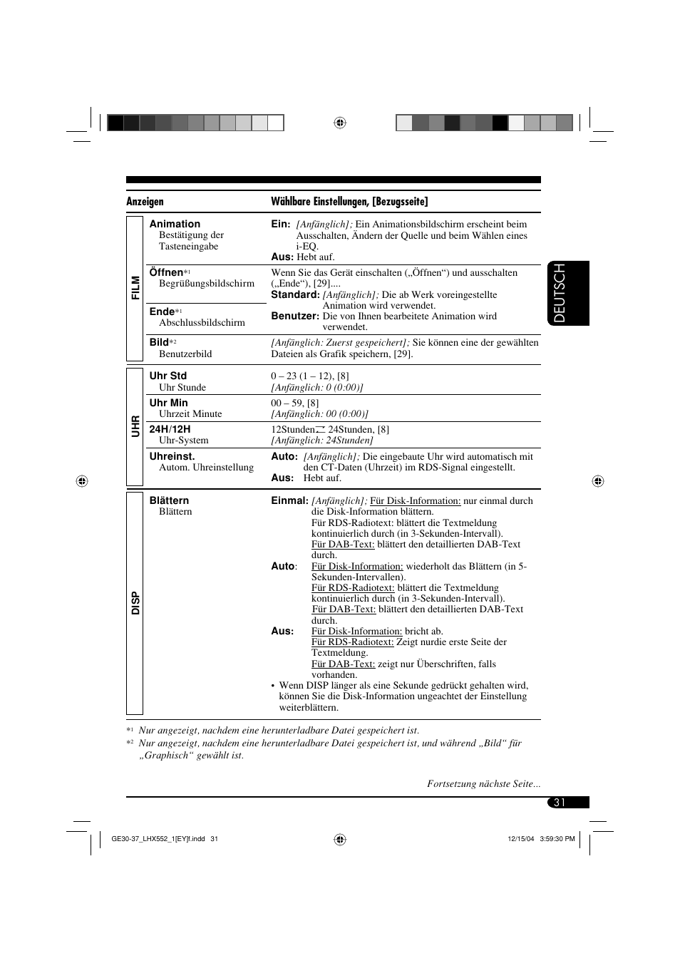 Deutsch | JVC KD-LHX552 User Manual | Page 83 / 159