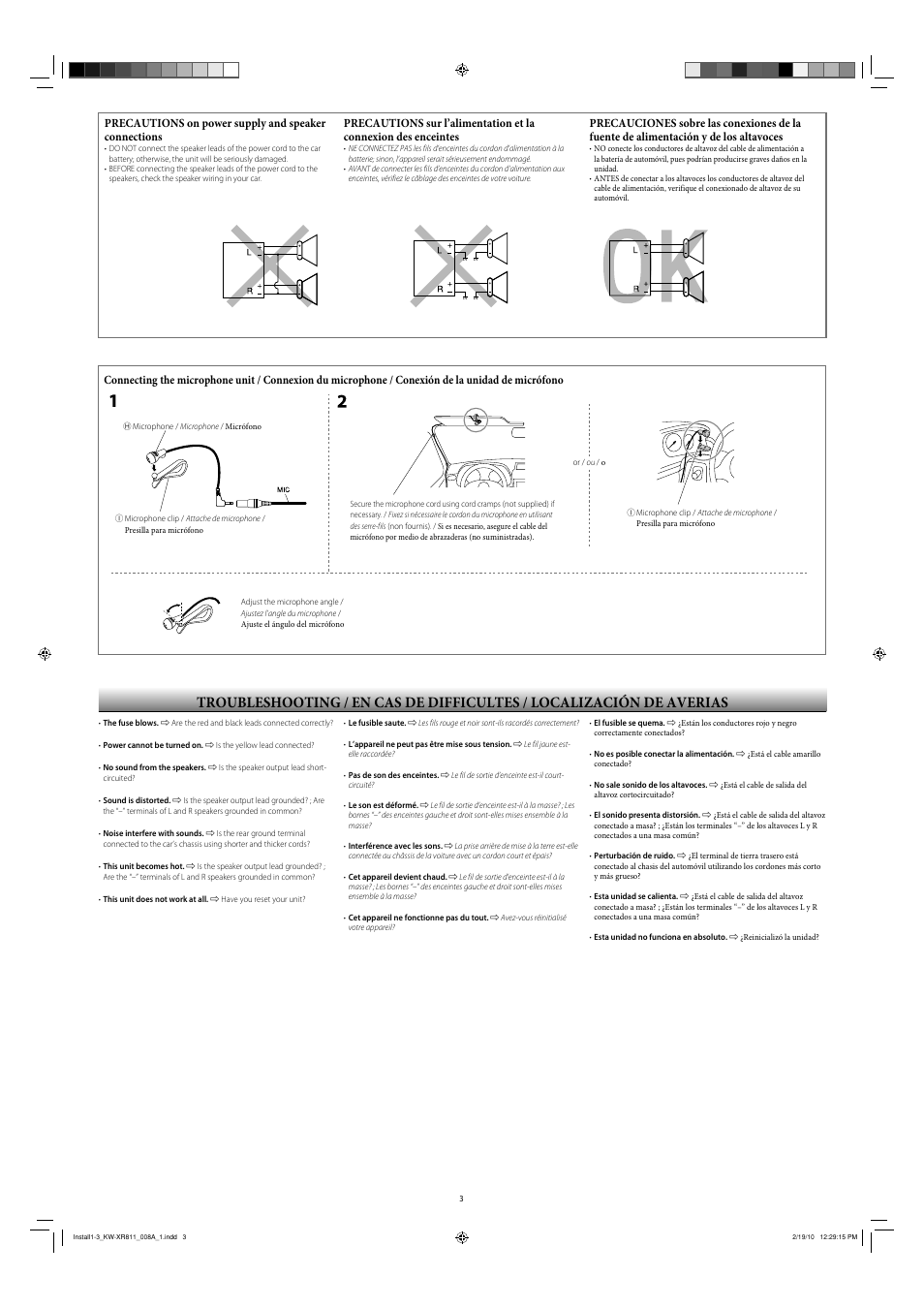 JVC KW-XR811 User Manual | Page 3 / 6